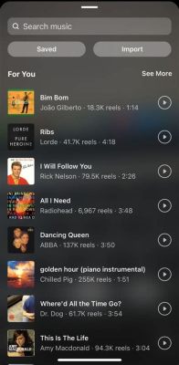 how to find music on instagram